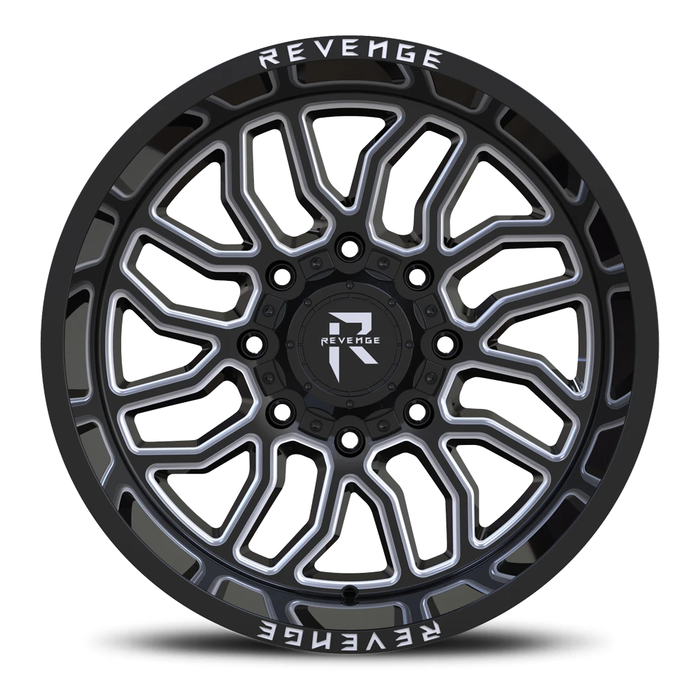 Revenge Offroad RV205 20x12" 8x165.1mm 125.2mm CB -44mm Black Milled