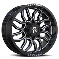 Revenge Offroad RV205 20x9" 8x170mm 125.2mm CB 0mm Black Milled