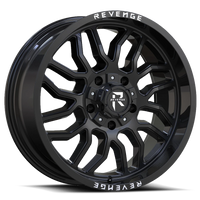 Revenge Offroad RV205 20x9" 8x165.1mm 125.2mm CB +12mm Gloss Black