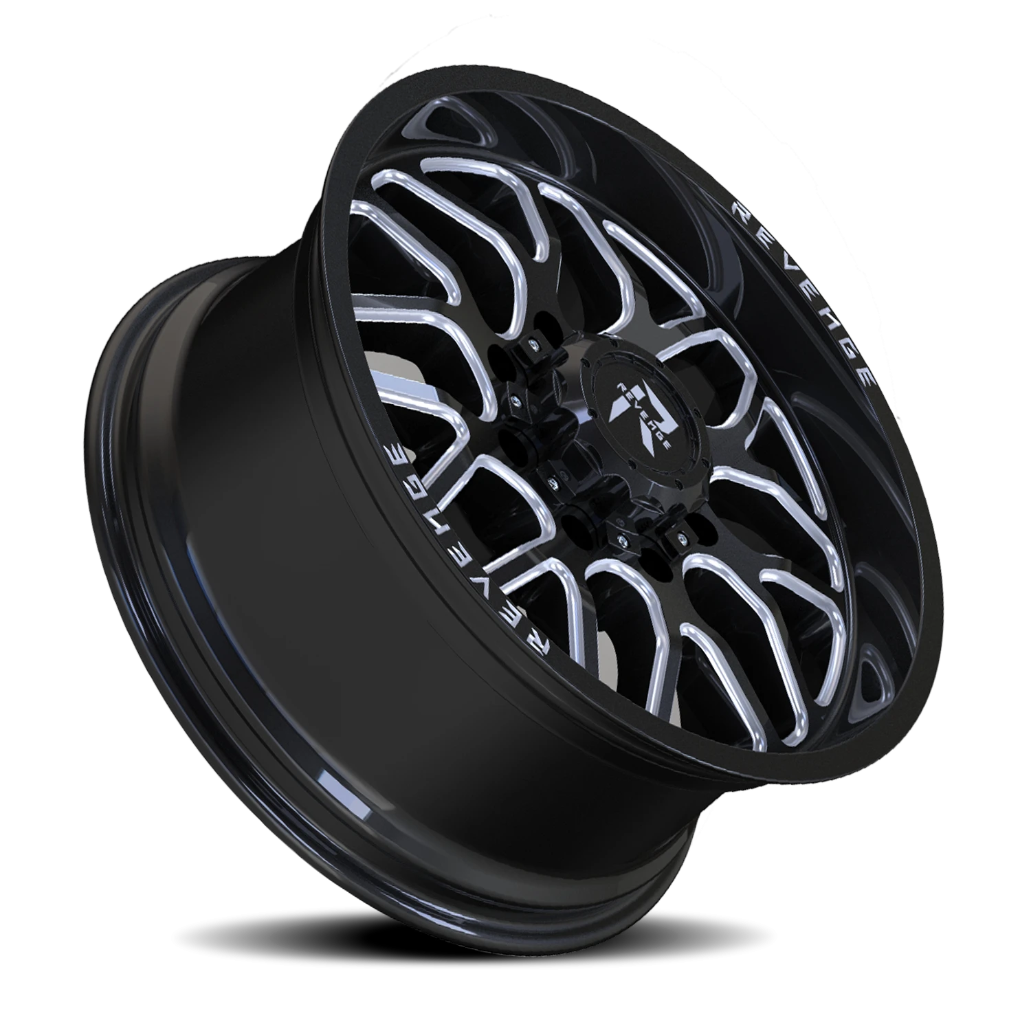 Revenge Offroad RV206 20x10" 8x165.1mm 125.2mm CB -19mm Black Milled