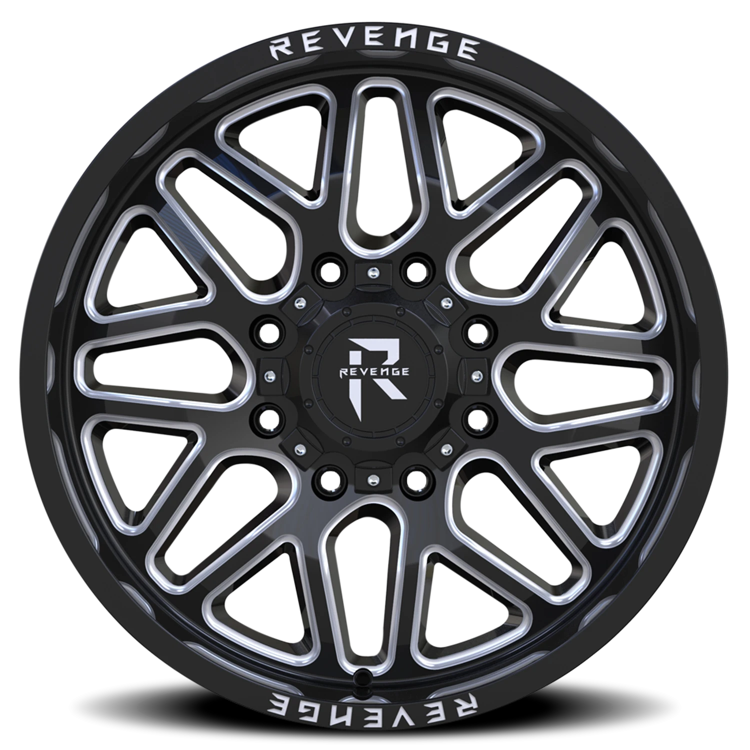 Revenge Offroad RV206 20x10" 8x165.1mm 125.2mm CB -19mm Black Milled