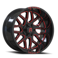 Revenge Offroad RV206 20x10" 8x180mm 125.2mm CB -19mm Black Red Milled