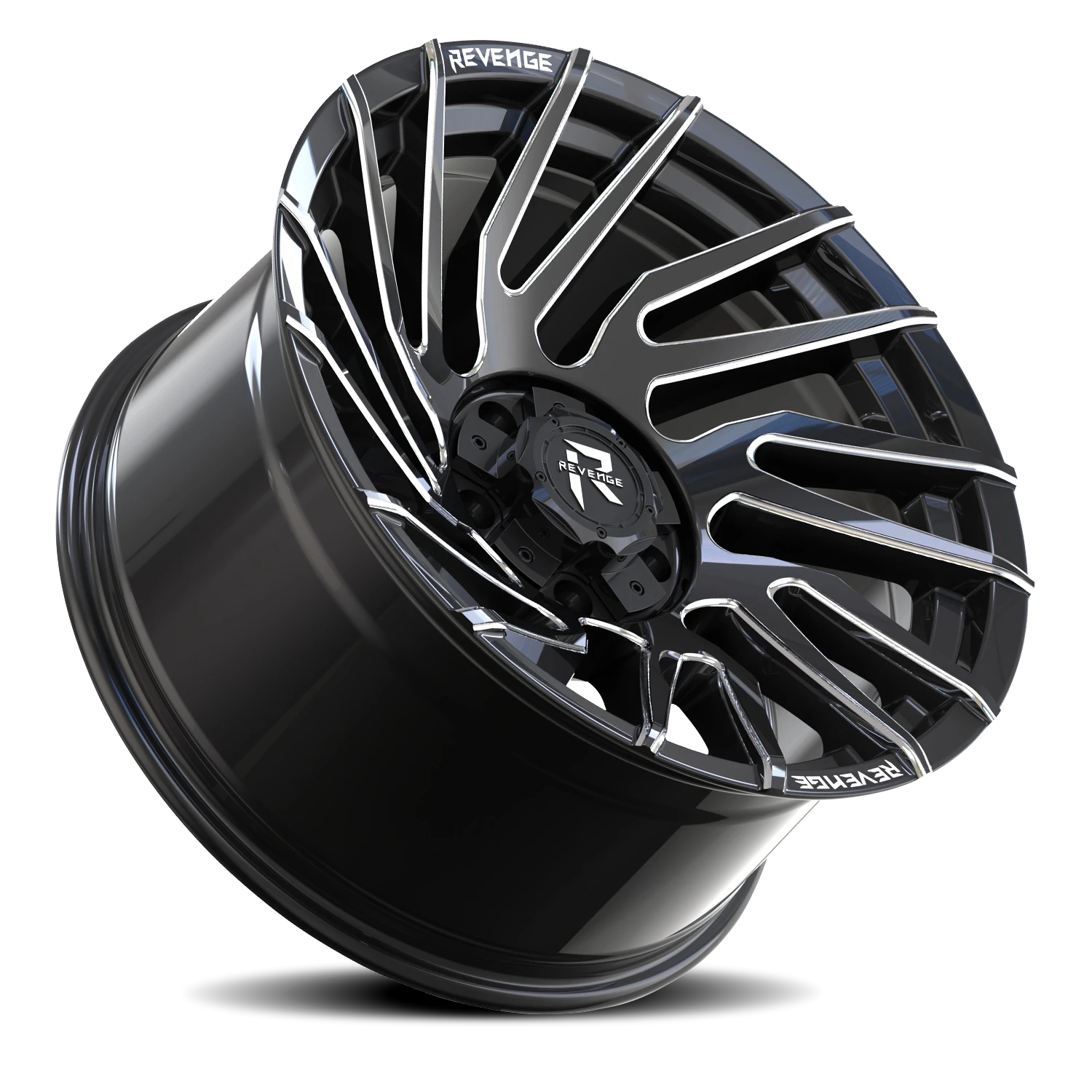 Revenge Offroad RV207 24x10" 5x127mm 87.1mm CB -19mm Black Milled