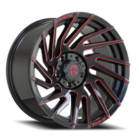 Revenge Offroad RV207 20x9" 5x127mm 87.1mm CB 0mm Black Red Milled