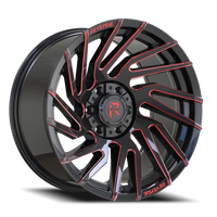 Revenge Offroad RV207 24x10" 6x135mm 106.1mm CB -19mm Black Red Milled