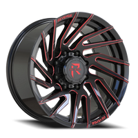 Revenge Offroad RV207 20x10" 8x165.1mm 125.2mm CB -19mm Black Red Milled