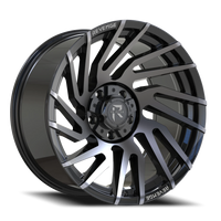 Revenge Offroad RV207 22x10" 5x127mm 87.1mm CB -19mm Gloss Black Machined Titanium Double Dark Tint