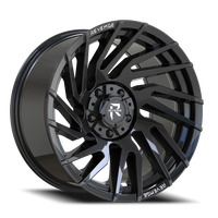 Revenge Offroad RV207 22x10" 5x127mm 87.1mm CB -19mm Gloss Black Rivets