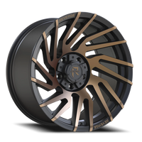 Revenge Offroad RV207 20x9" 5x127mm 87.1mm CB 0mm Satin Bronze Bronze Machined-Double Dark Tint
