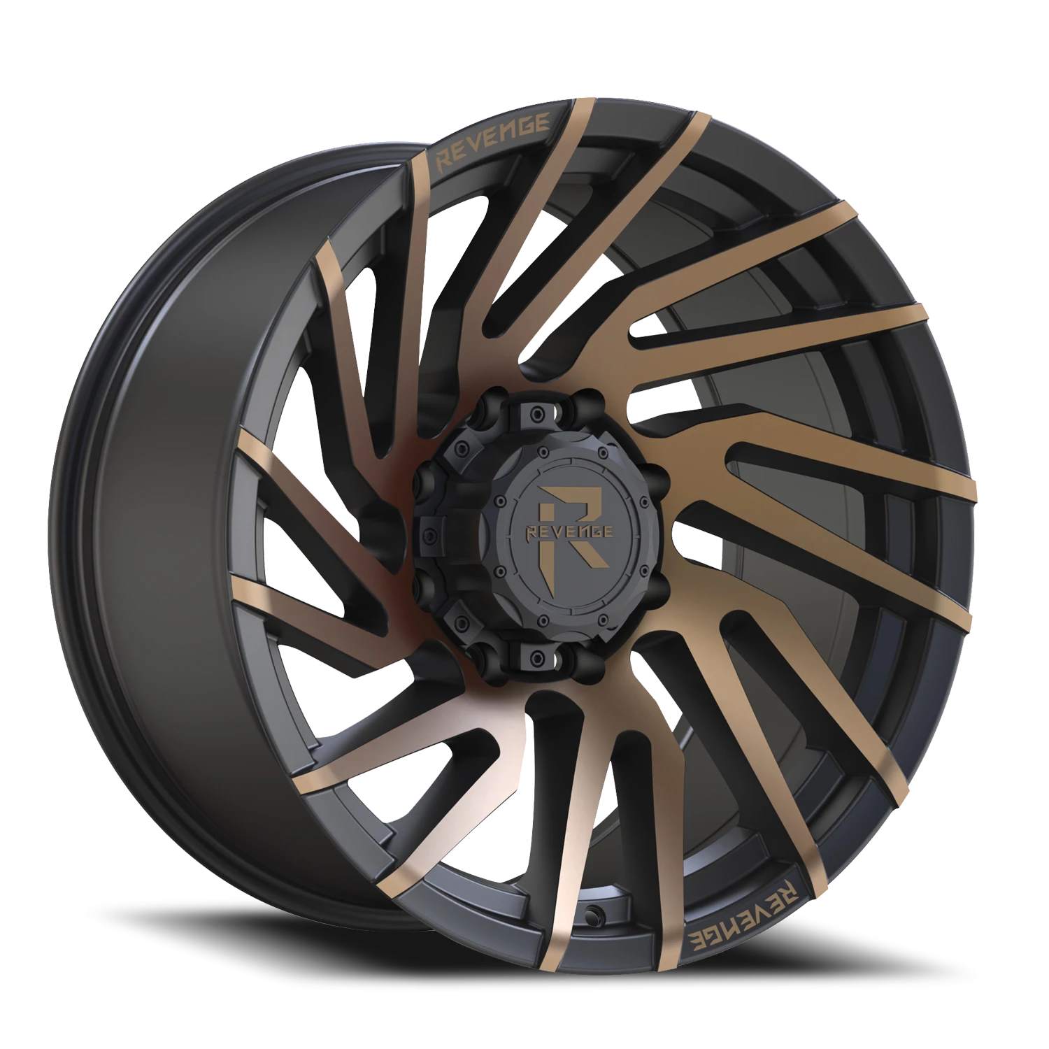 Revenge Offroad RV207 20x10" 8x165.1mm 125.2mm CB -19mm Satin Bronze Bronze Machined-Double Dark Tint