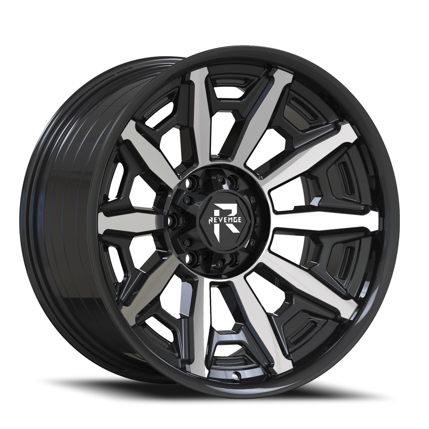 Revenge Offroad RV304 17x9" 5x127mm 78.1mm CB -12mm Black Machined