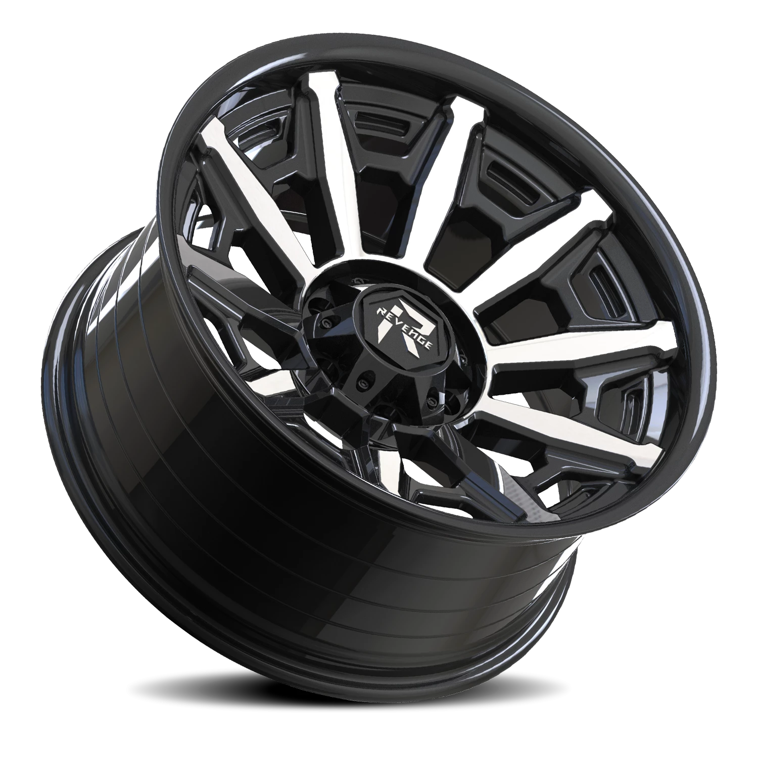 Revenge Offroad RV304 17x9" 5x127mm 78.1mm CB -12mm Black Machined