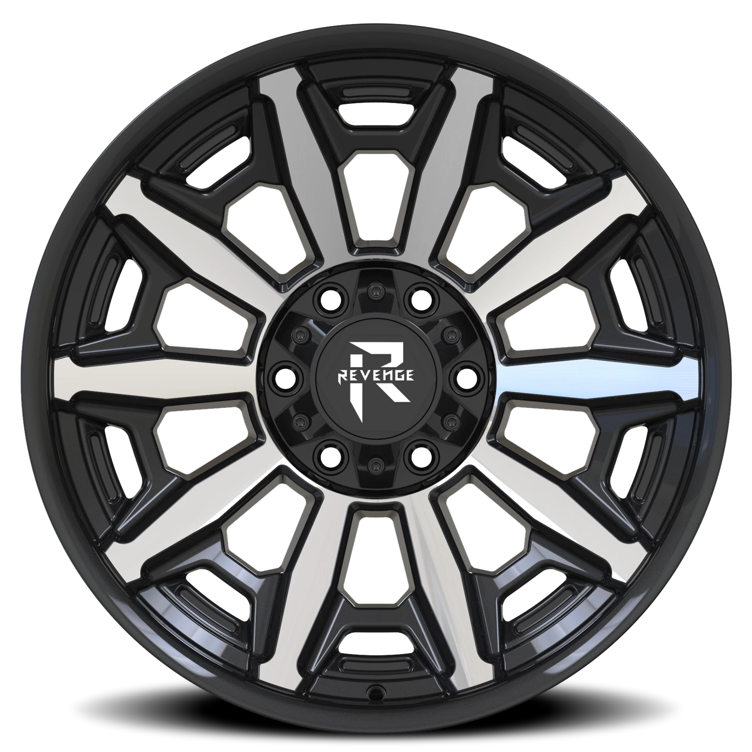 Revenge Offroad RV304 17x9" 5x127mm 78.1mm CB -12mm Black Machined