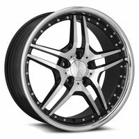 MRR RW2 19x8.5 25-45 mm 66.6 - 74.1mm Black w/ Stainless Lip