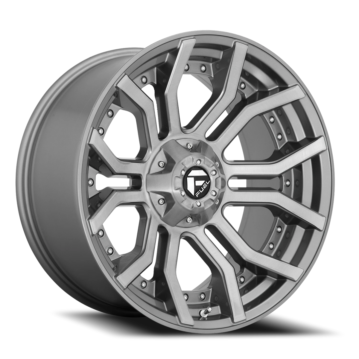 Fuel Rage Platinum 20x10 -18 8x170mm 125.1mm Brushed Gunmetal Tinted Clear