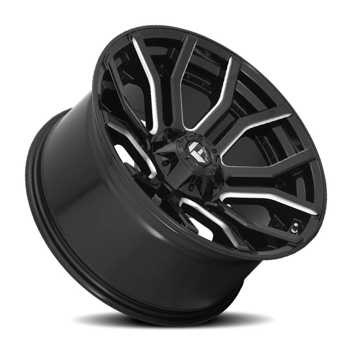 Fuel Rage 22x10 -18 8x165.1mm 125.2mm Gloss Black Milled