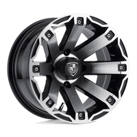Fairway Alloys Rage 12x7" 4x101.6mm 70.7mm CB -47mm Matte Black Machined