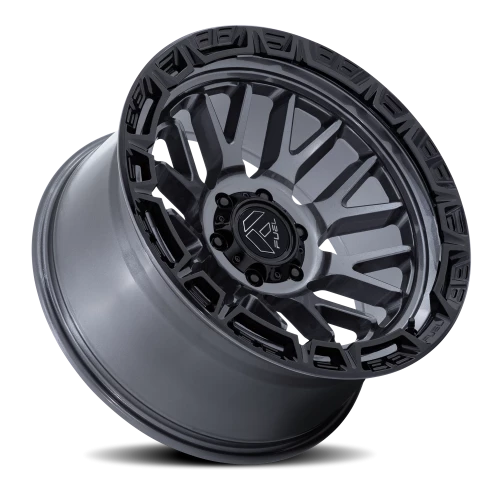 Fuel Rail 20x10" 6x139.7mm 106.1mm CB -18mm Gloss Gunmetal Gloss Black Lip