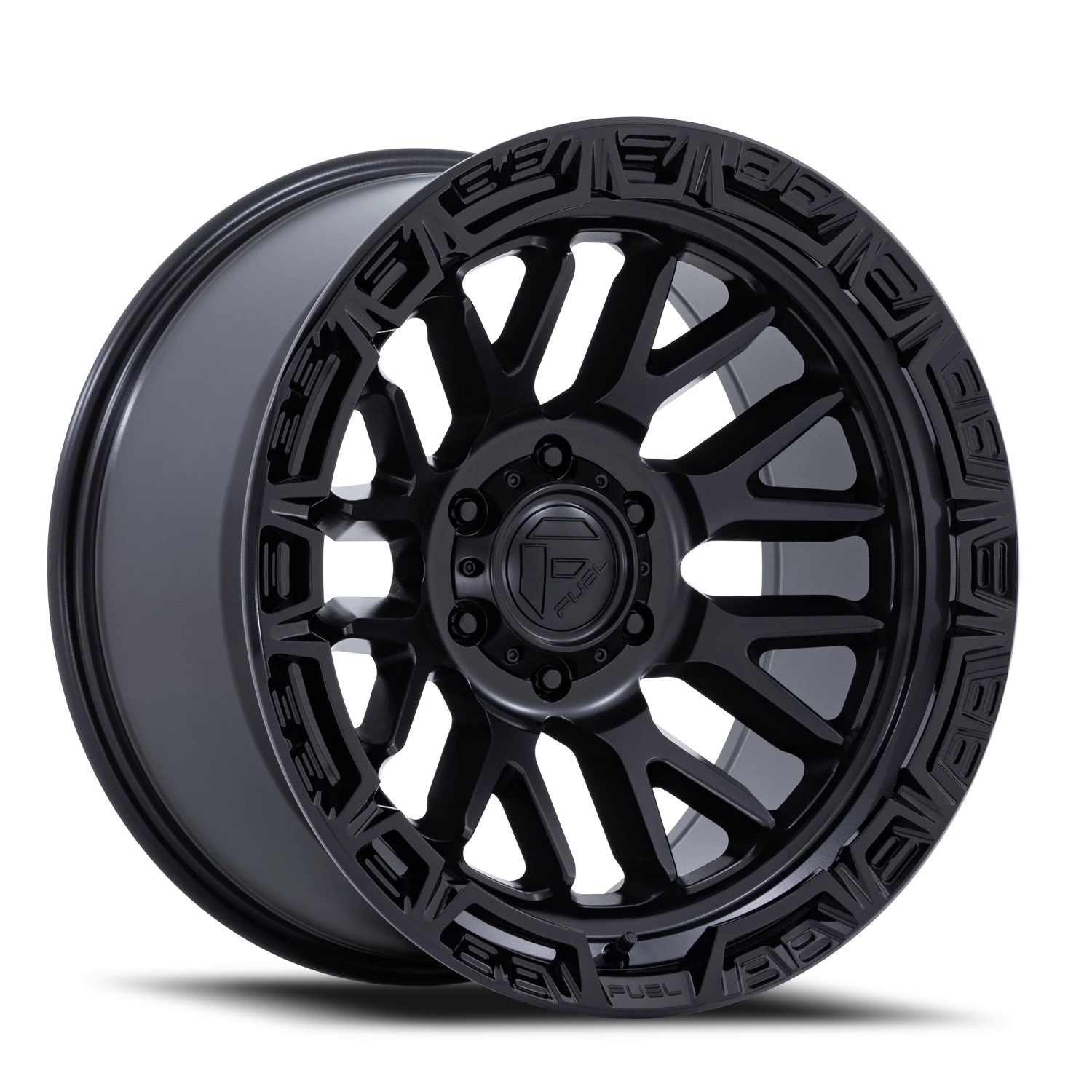 Fuel Rail 20x9" 5x127mm 71.5mm CB +1mm Matte Black Gloss Black Lip