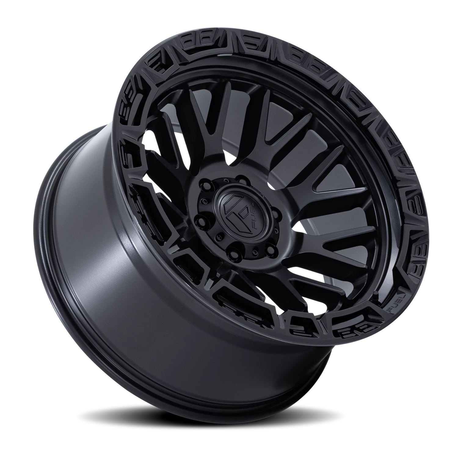 Fuel Rail 20x9" 5x127mm 71.5mm CB +1mm Matte Black Gloss Black Lip