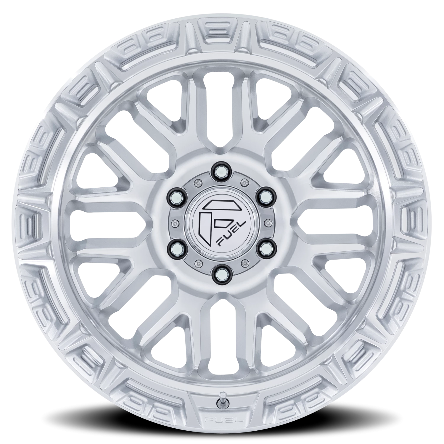 Fuel Rail 20x10" 5x127mm 71.5mm CB -18mm Gloss Silver Machined Face