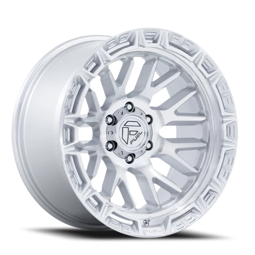 Fuel Rail 20x9" 6x135mm 87.1mm CB +1mm Gloss Silver Machined Face