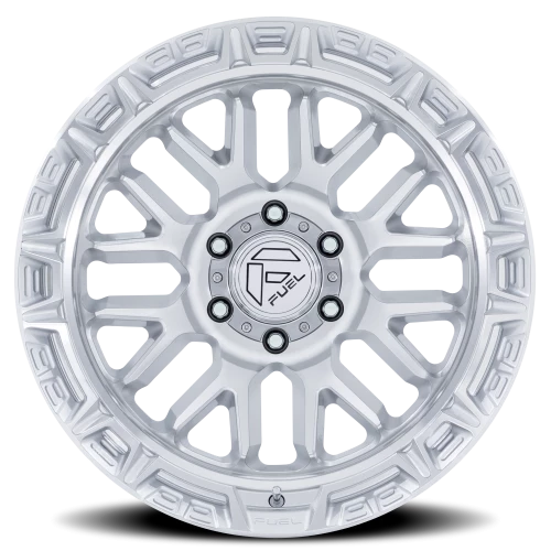 Fuel Rail 20x9" 6x139.7mm 106.1mm CB +1mm Gloss Silver Machined Face