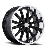 US Mags Rambler 6 20x8" 6x139.7mm 106.1mm CB +1mm Gloss Black Diamond Cut Lip