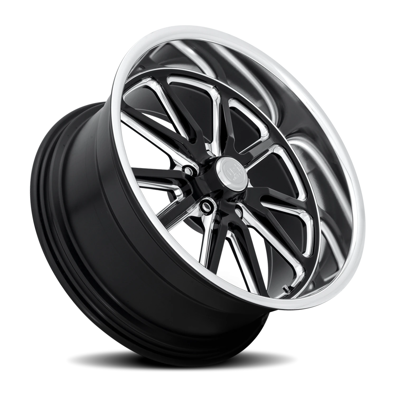 US Mags Rambler 17x8" 5x120.65mm 72.56mm CB +1mm Gloss Black Milled