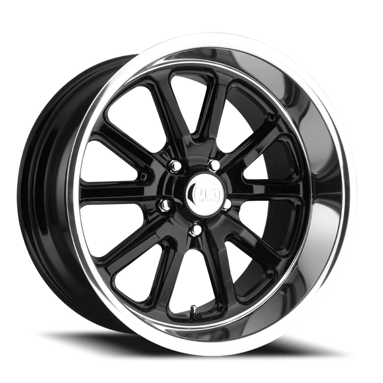 US Mags Rambler 18x9.5" 5x120.65mm 72.56mm CB +1mm Gloss Black