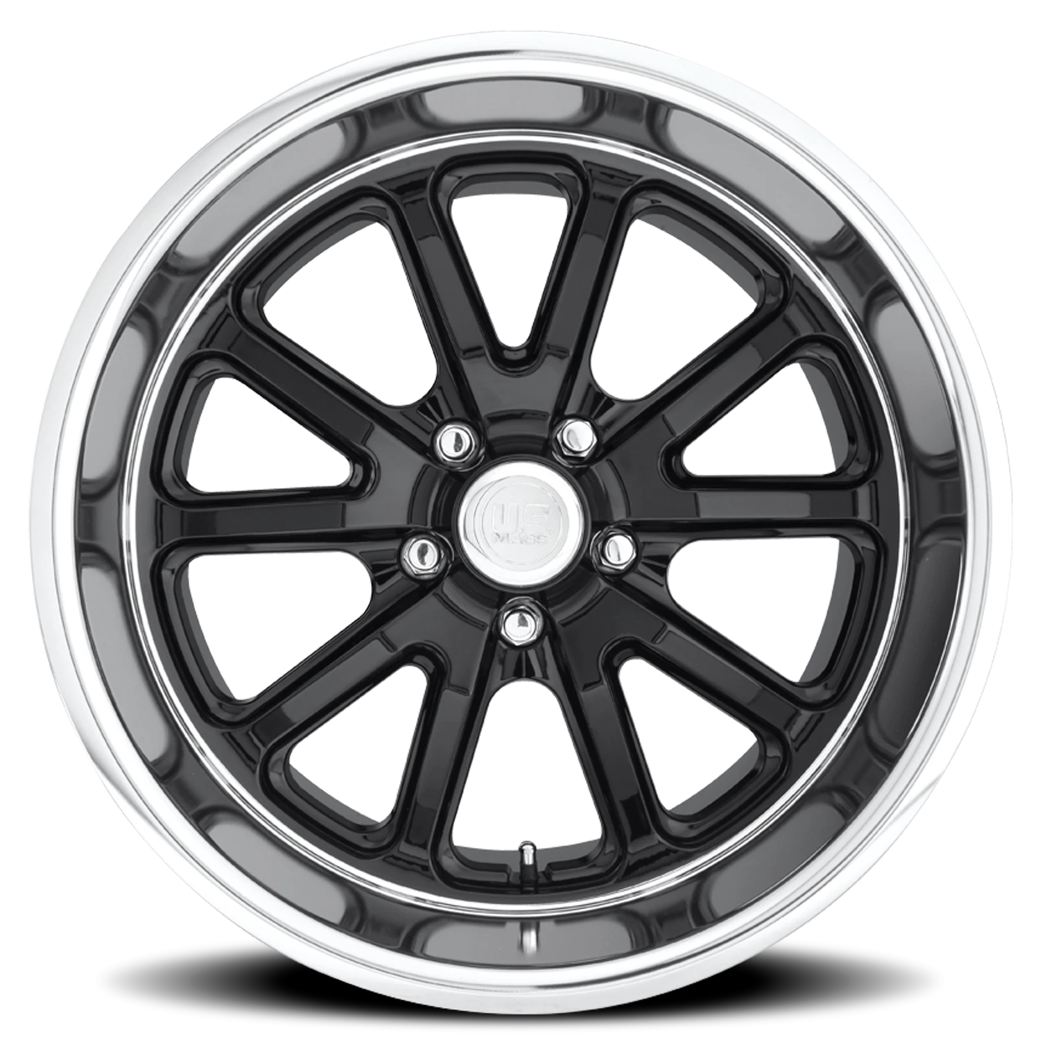 US Mags Rambler 18x9.5" 5x120.65mm 72.56mm CB +1mm Gloss Black