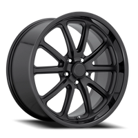 US Mags Rambler 18x8" 5x120.65mm 72.6mm CB +1mm Gloss Black Matte Black