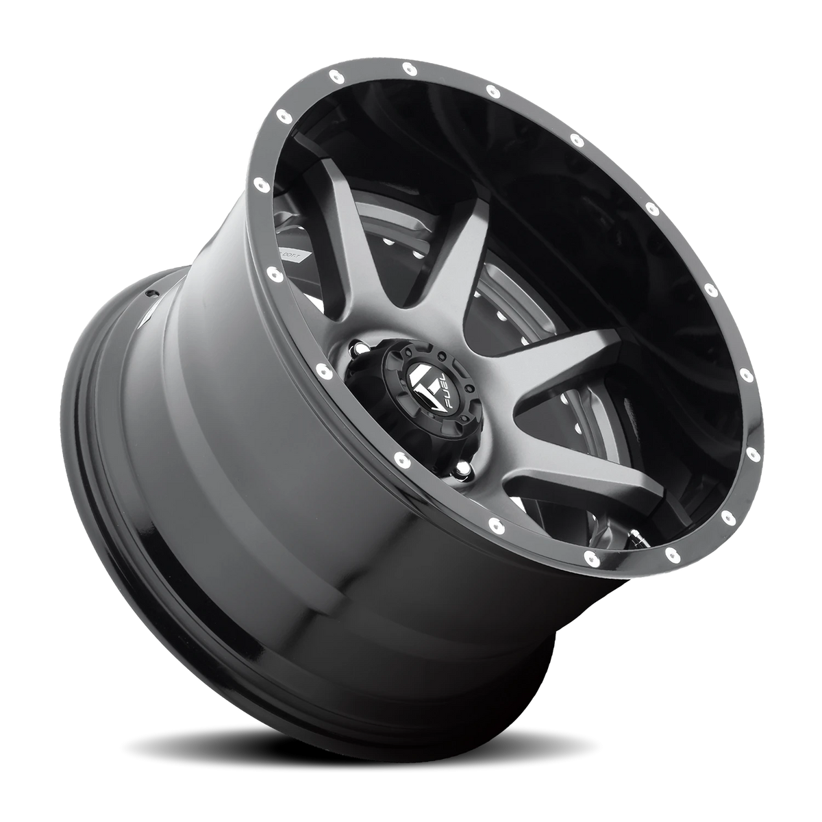 Fuel Rampage 22x12 -44 5x127mm 78.1mm Matte Gunmetal Black Lip