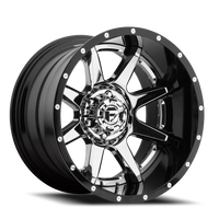 Fuel Rampage 20x12 -44 8x180mm 124.2mm Chrome Gloss Black Lip