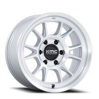 KMC Range 17x8.5" 6x120mm 66.9mm CB -10mm Gloss Silver Machined Face