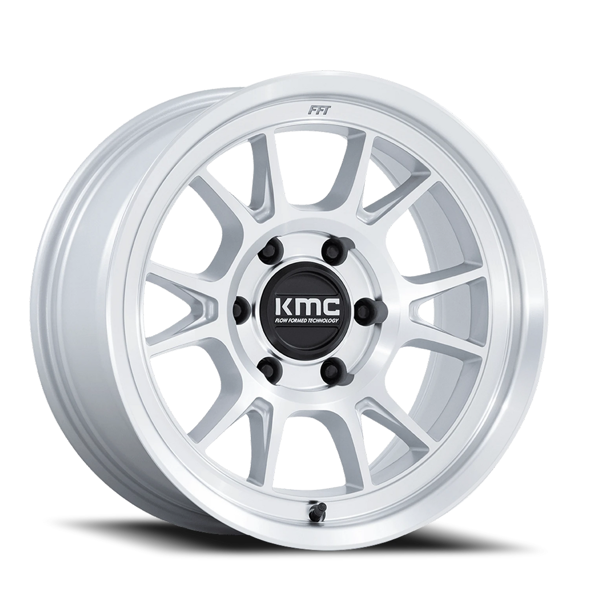 KMC Range KM729DX 17x8.5 -10 6x135mm 87.1mm Gloss Silver Machined Face