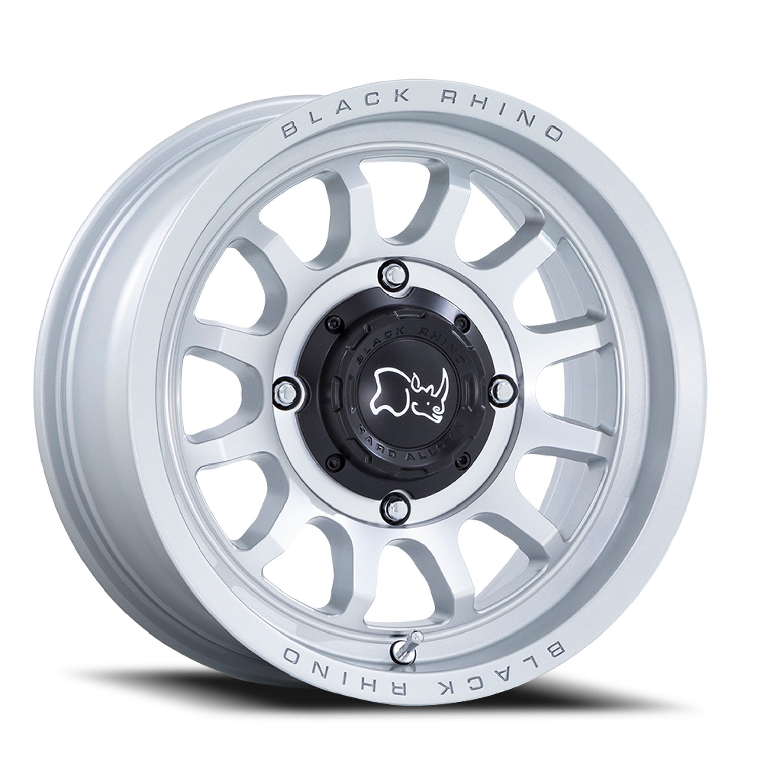 Black Rhino Rapid UTV 14x7" 4x137mm 110.1mm CB +10mm Hyper Silver Machined Face