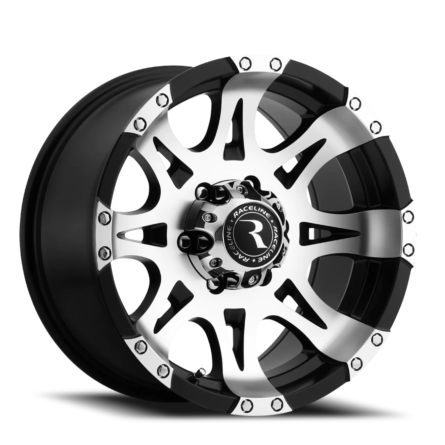 Raceline Raptor 982 18x9 -6 8x165.1mm 125mm Black Machined Face