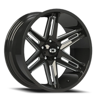 Vision 363 20x10 -25 5x139.7mm 108mm Gloss Black Milled Spokes