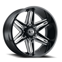 Vision 363 20x12 -51 8x180mm 124.2mm Gloss Black Milled Spokes