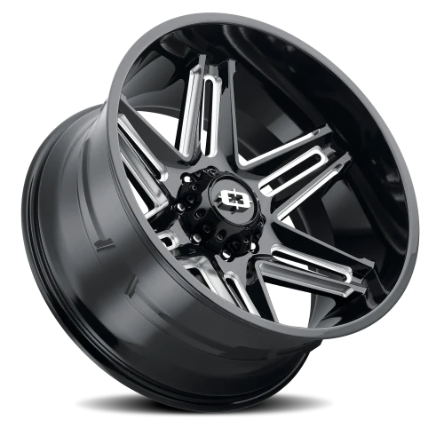 Vision 363 22x12 -51 8x170mm 125.2mm Gloss Black Milled Spokes