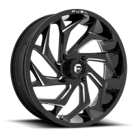 Fuel Reaction UTV 24x7" 4x156mm 132mm CB +13mm Gloss Black Milled