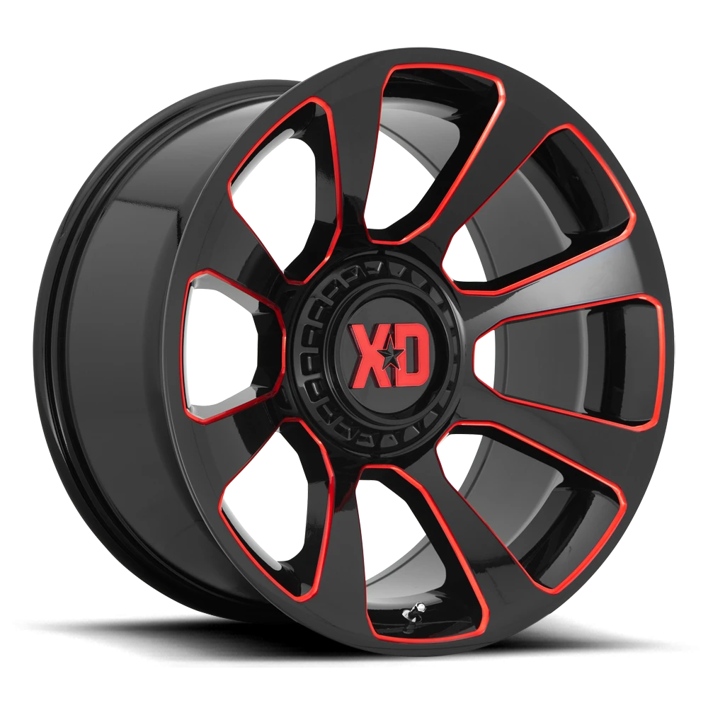 XD Series Reactor 20x10" 5x127mm 78.1mm CB -18mm Gloss Black Milled-Red Tint