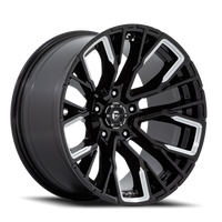 Fuel Rebar 5 22x12" 5x127mm 71.5mm CB -44mm Gloss Black Milled
