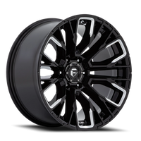 Fuel Rebar 6 22x12" 6x135mm 87.1mm CB -44mm Gloss Black Milled