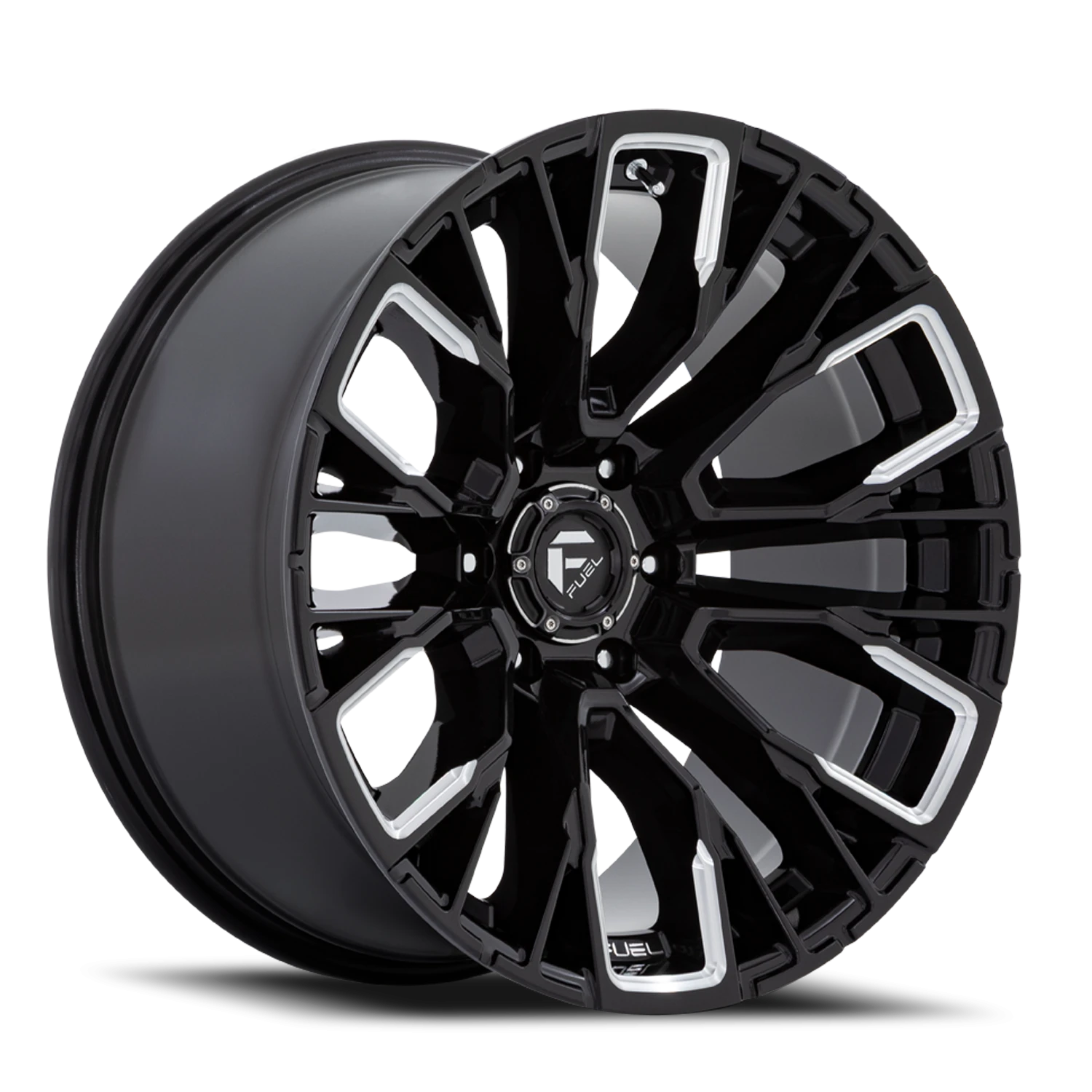 Fuel Rebar 6 20x9" 6x135mm 87.1mm CB +20mm Gloss Black Milled