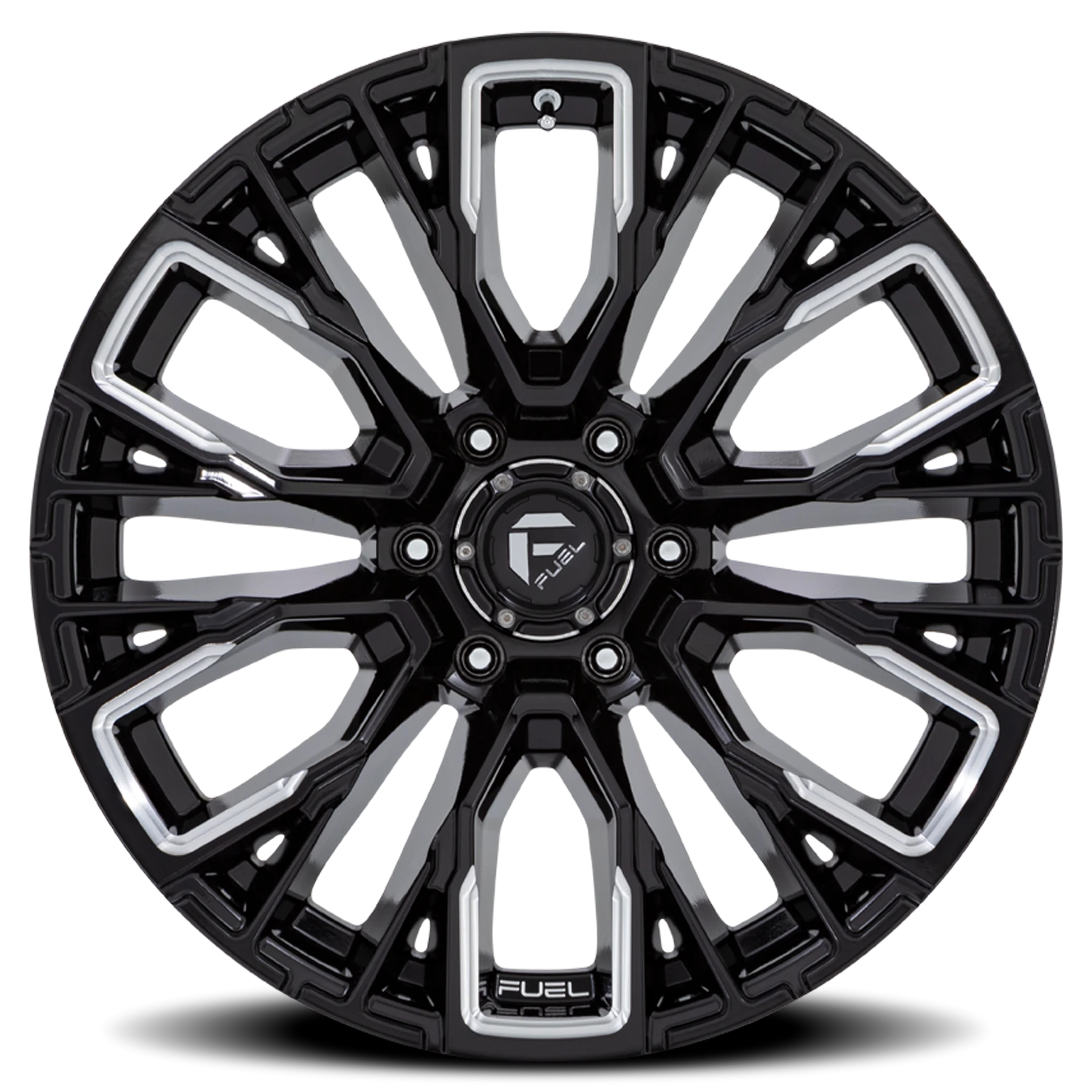 Fuel Rebar 6 17x9" 6x139.7mm 106.1mm CB -12mm Gloss Black Milled
