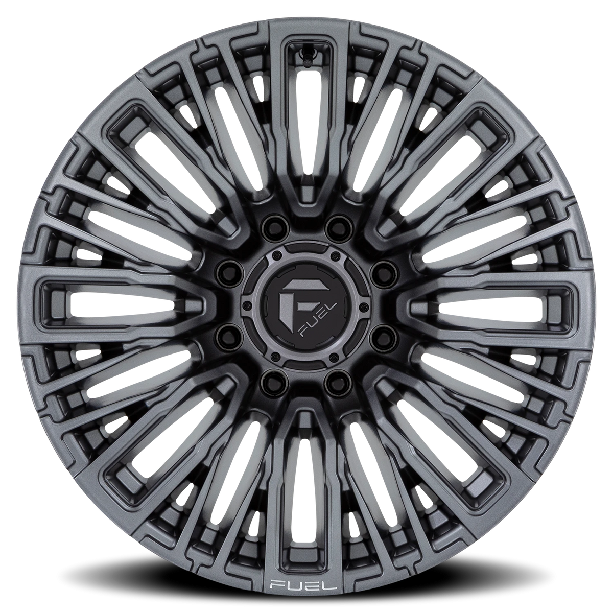 Fuel Rebar 8 20x10 -18 8x180mm 124.2mm Matte Gunmetal