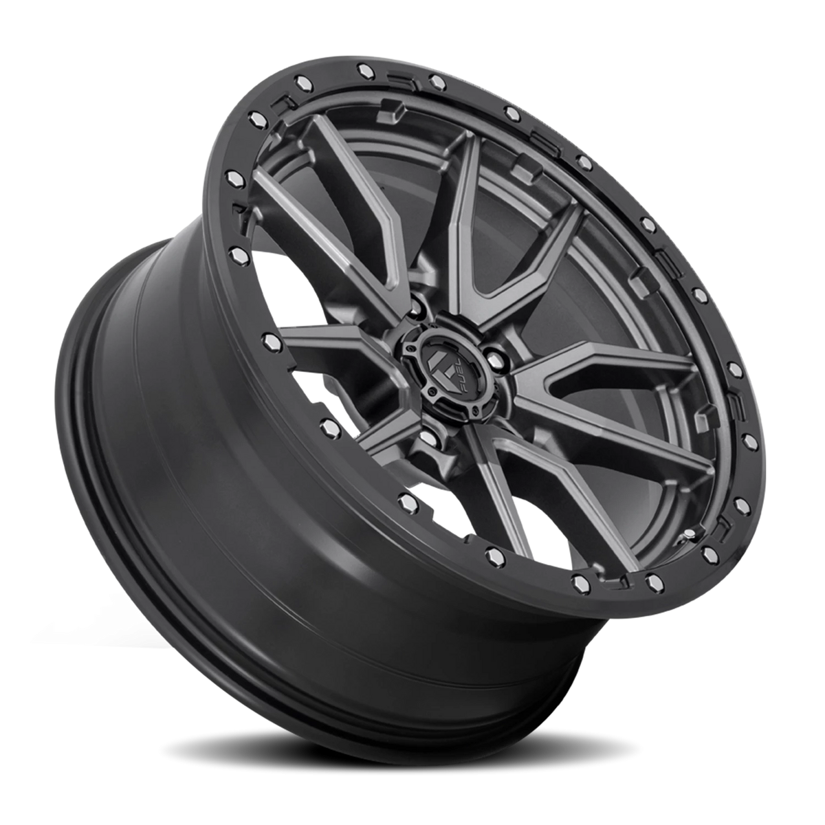 Fuel Rebel 18x9 -12 5x139.7mm 78.1mm Matte Gunmetal Black Bead Ring