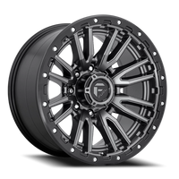 Fuel Rebel 22x10" 8x180mm 124.2mm CB -18mm Matte Gunmetal Black Bead Ring
